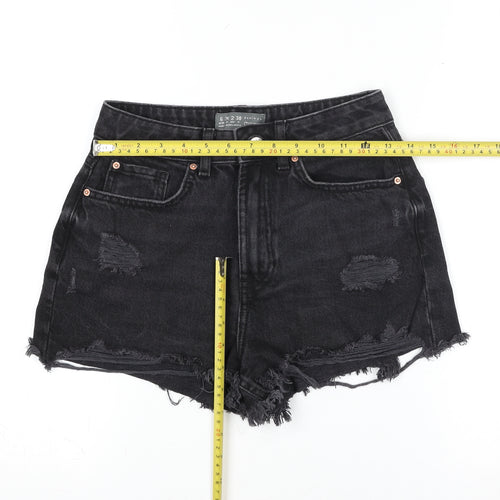 Primark Women’s Black Cut-Off High Rise Denim Shorts Size 6