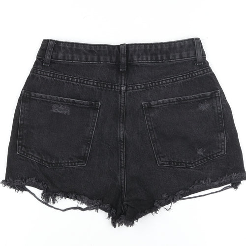 Primark Women’s Black Cut-Off High Rise Denim Shorts Size 6
