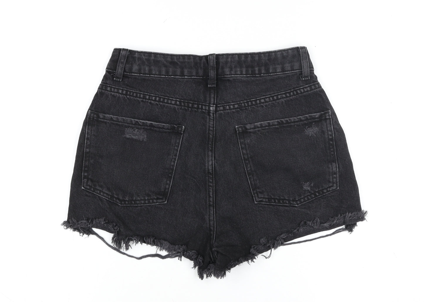 Primark Women’s Black Cut-Off High Rise Denim Shorts Size 6