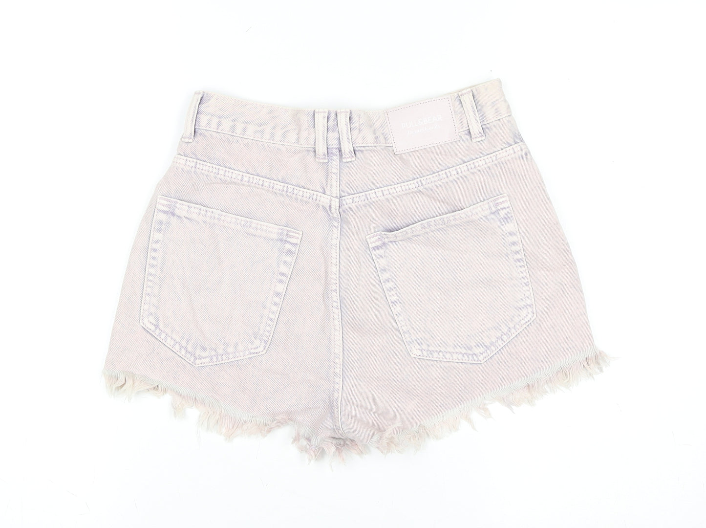 Pull & Bear Women Purple Size 6 High Rise Cut-Off Denim Shorts