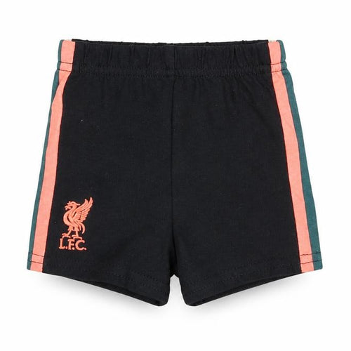 L.F.C. Unisex Baby Black Cotton Shorts 0-3 Months Elastic Waist