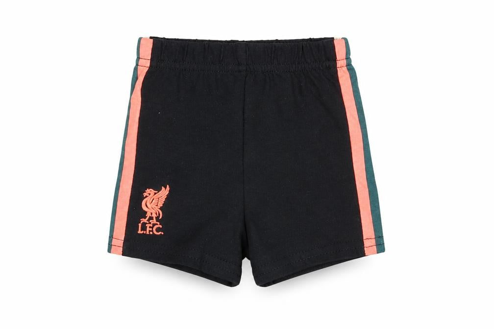 L.F.C. Unisex Baby Black Cotton Shorts 0-3 Months Elastic Waist