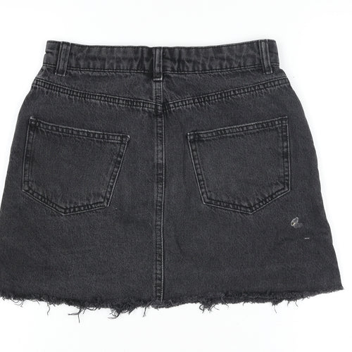 Miss Selfridge Women’s Black Denim Mini Skirt Size 8 High Waist