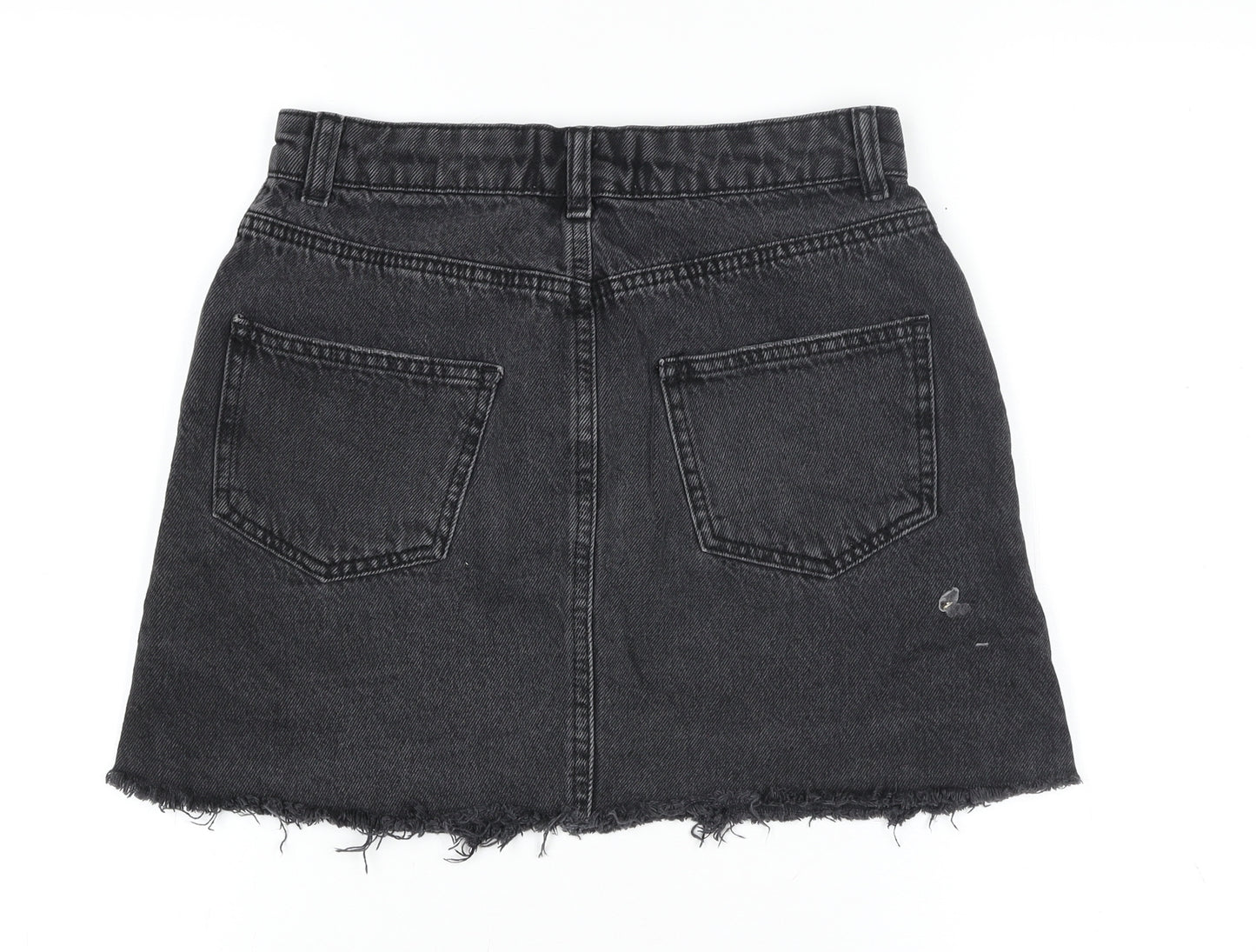 Miss Selfridge Women’s Black Denim Mini Skirt Size 8 High Waist