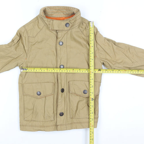 OshKosh Boys Beige Cotton Button Jacket 4 Years Lined Spring Autumn