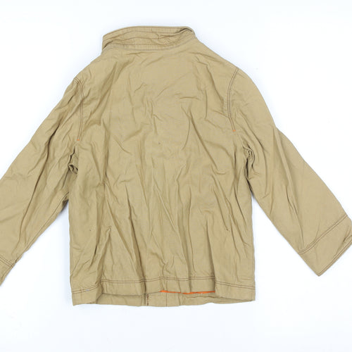 OshKosh Boys Beige Cotton Button Jacket 4 Years Lined Spring Autumn