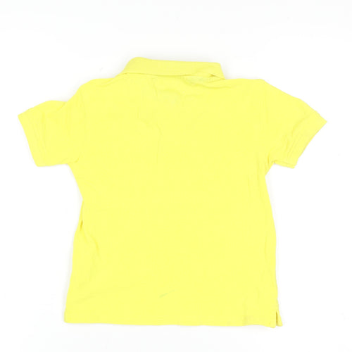 Tommy Hilfiger Teens Yellow Cotton Short Sleeve Polo Shirt Size 4