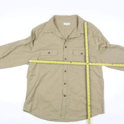 Moss Women’s Beige Cotton Blend Shirt Jacket XL Casual Lightweight