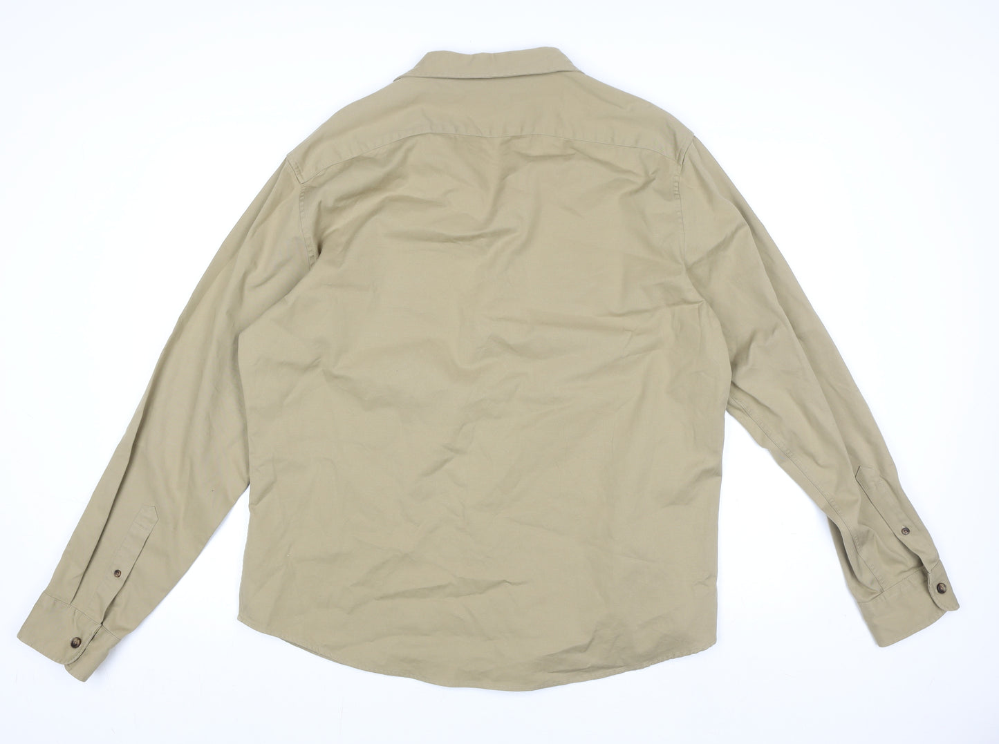 Moss Women’s Beige Cotton Blend Shirt Jacket XL Casual Lightweight