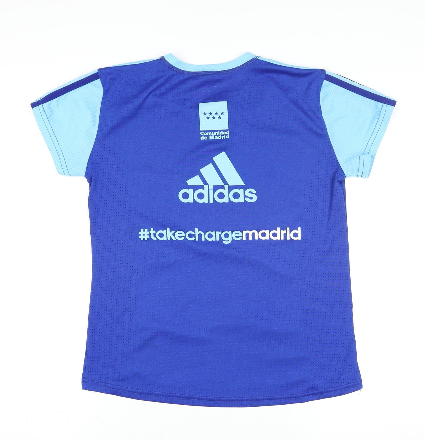 Adidas Men Blue S Athletic Running 10K Madrid T-Shirt