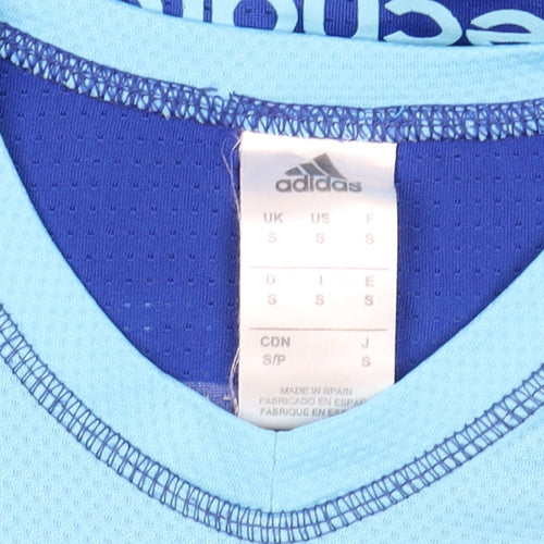 Adidas Men Blue S Athletic Running 10K Madrid T-Shirt