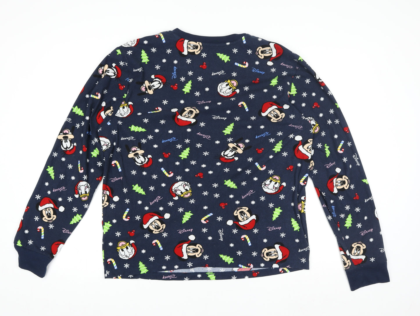 Primark Women Blue Disney Christmas Fleece Pyjama Top M