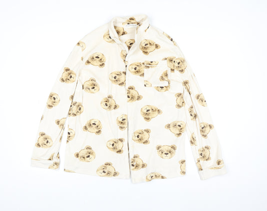 Marks and Spencer Girls Beige Teddy Bear Pyjama Set 13-14 Years Long Sleeve