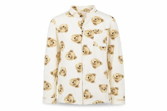Marks and Spencer Girls Beige Teddy Bear Pyjama Set 13-14 Years Long Sleeve