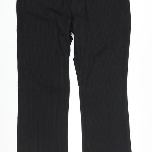 Next Men's Black Bootcut Wool Blend Formal Trousers 36S