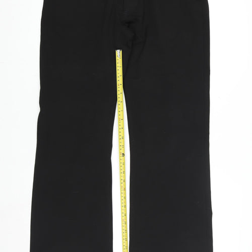 Mish Mash Mens Black Regular Fit Straight Leg Trousers Size 32