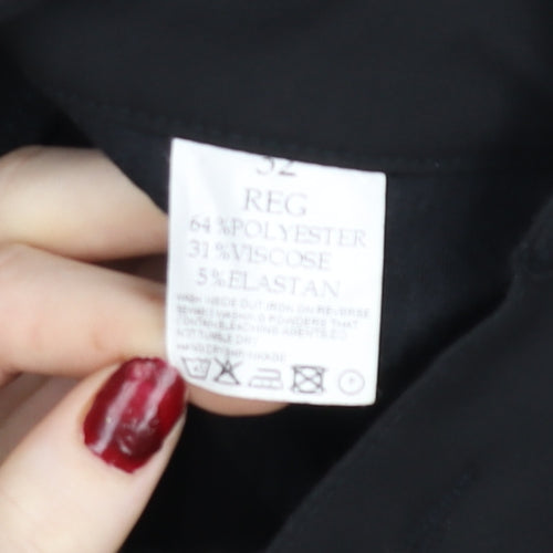 Mish Mash Mens Black Regular Fit Straight Leg Trousers Size 32