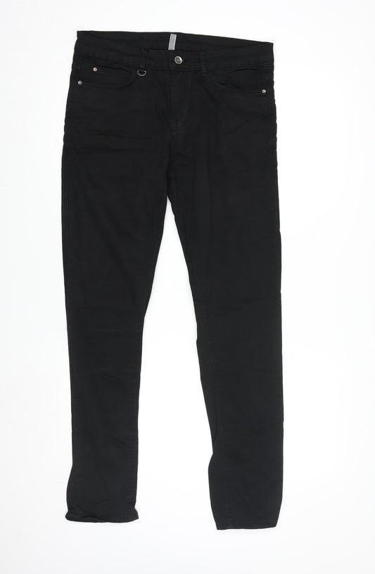 ZARA Men Black Slim Skinny Jeans Size 30 Dark Wash Denim