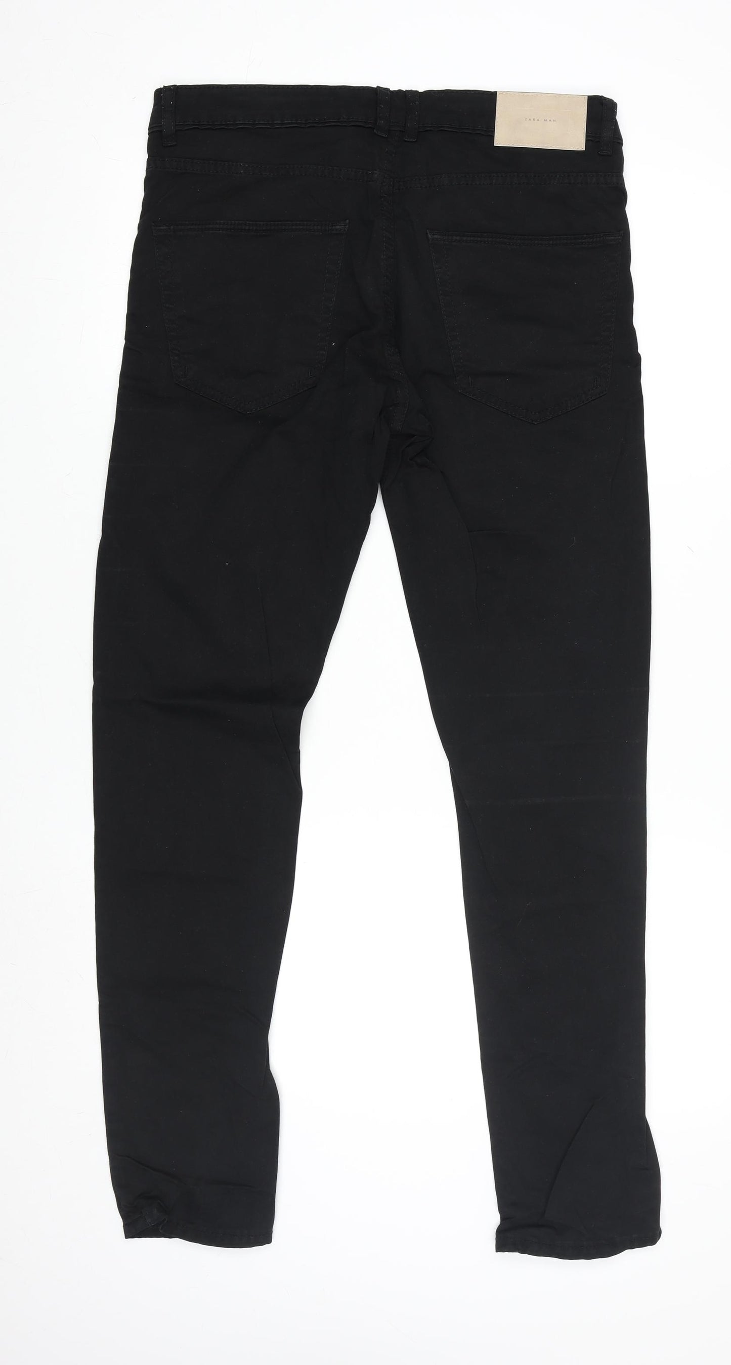 ZARA Men Black Slim Skinny Jeans Size 30 Dark Wash Denim