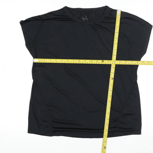 Workout Men’s Black Athletic Fit Gym T-Shirt Size S