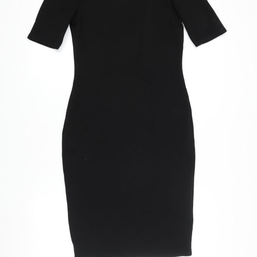 Dorothy Perkins Women’s Black Bodycon Knee Length Dress Size 8