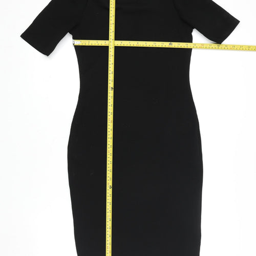 Dorothy Perkins Women’s Black Bodycon Knee Length Dress Size 8