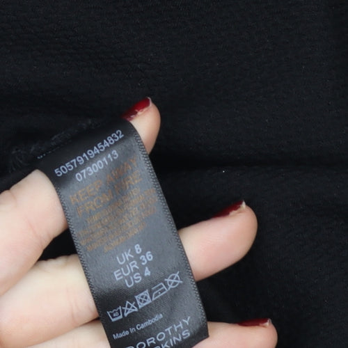 Dorothy Perkins Women’s Black Bodycon Knee Length Dress Size 8