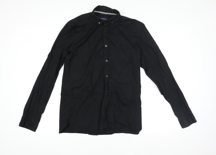Springfield Men's Black Slim Fit Button-Down Long Sleeve Shirt M