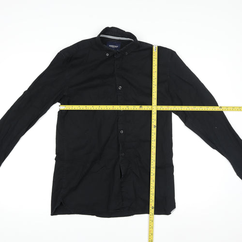 Springfield Men's Black Slim Fit Button-Down Long Sleeve Shirt M