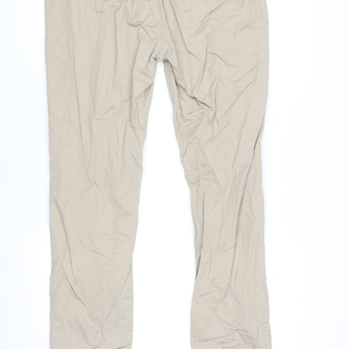 Topman Men's Beige Skinny Chino Trousers W34 L32 Cotton Casual