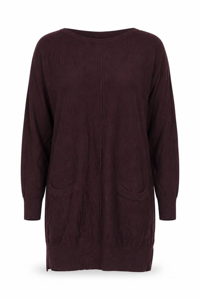 Dunnes Women’s Burgundy Long Sleeve Knit Tunic Size 12