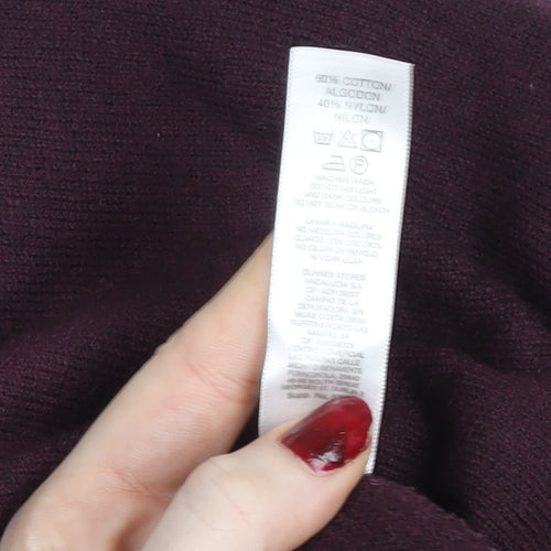 Dunnes Women’s Burgundy Long Sleeve Knit Tunic Size 12