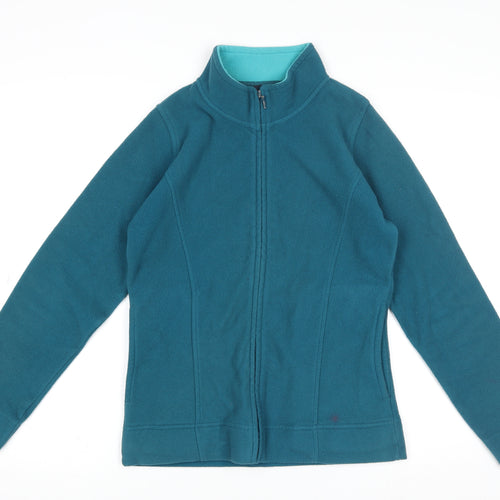ISLE Essentials Womens Blue Fleece Full Zip Jacket Size 10-12