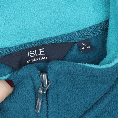 ISLE Essentials Womens Blue Fleece Full Zip Jacket Size 10-12
