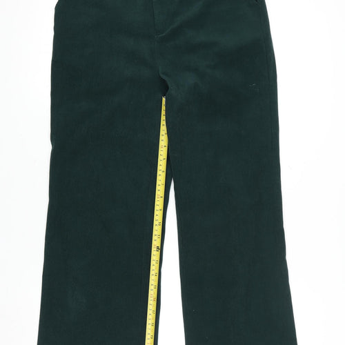 Cider Unisex Green Corduroy Straight Leg Trousers Size S