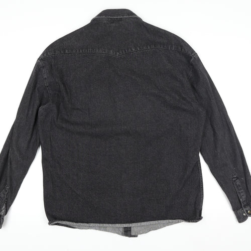 Collusion Womens Black Denim Jacket XS Casual Buttoned