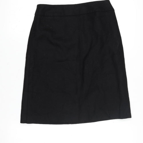 Boden Women Black Wool Short Straight Skirt Size 18