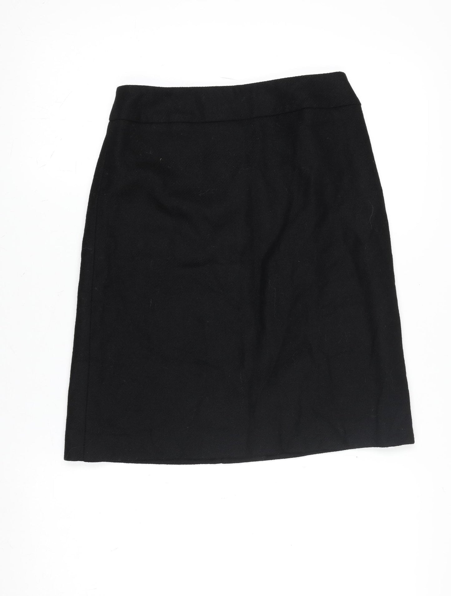 Boden Women Black Wool Short Straight Skirt Size 18