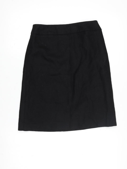Boden Women Black Wool Short Straight Skirt Size 18