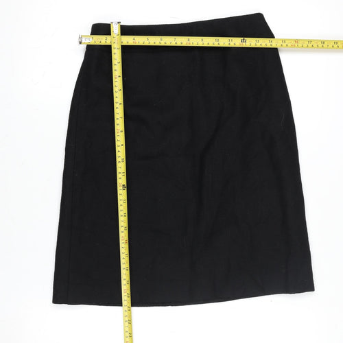 Boden Women Black Wool Short Straight Skirt Size 18