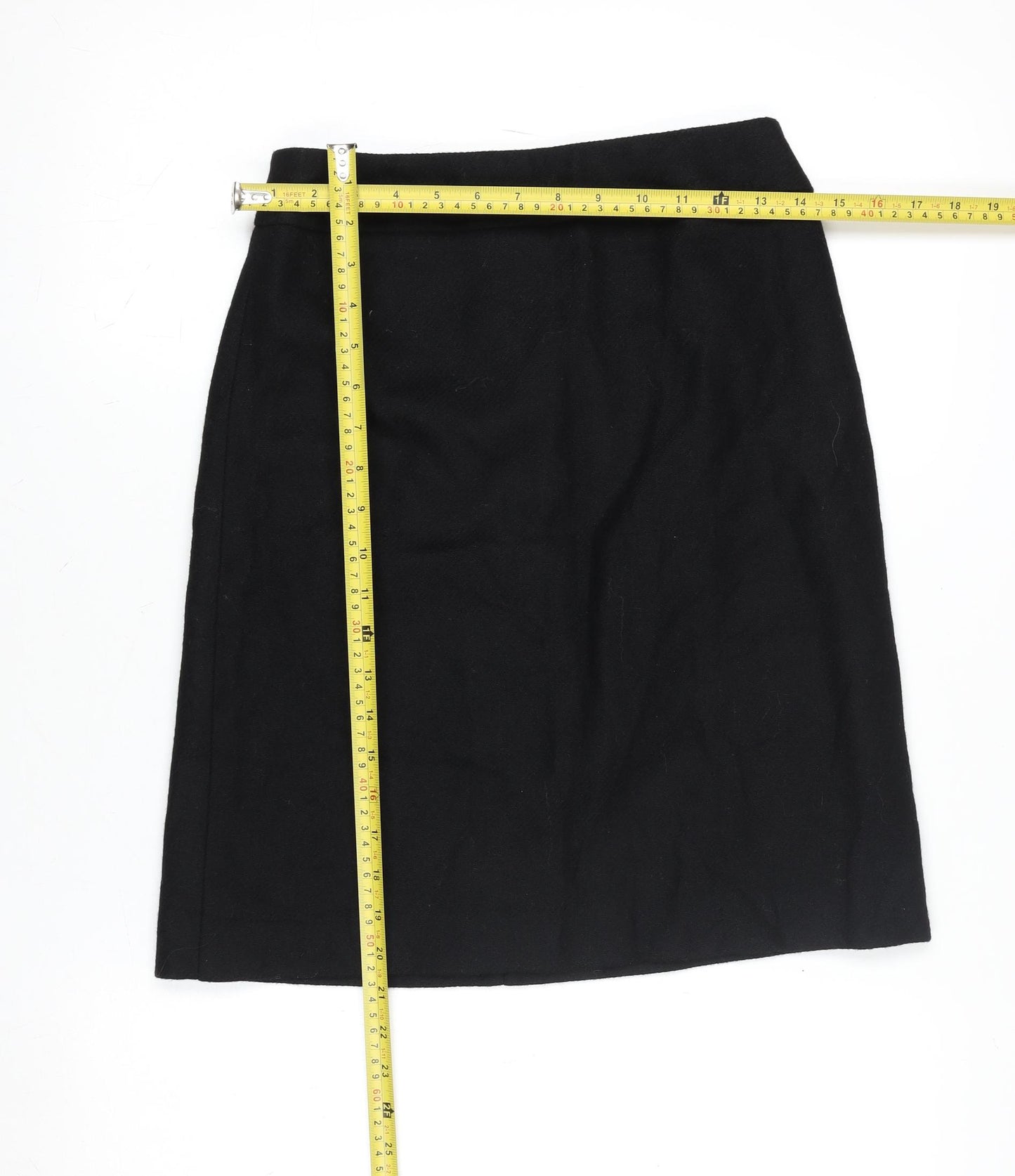 Boden Women Black Wool Short Straight Skirt Size 18