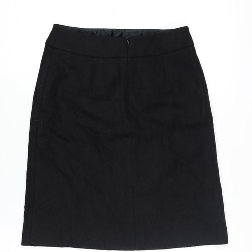 Boden Women Black Wool Short Straight Skirt Size 18