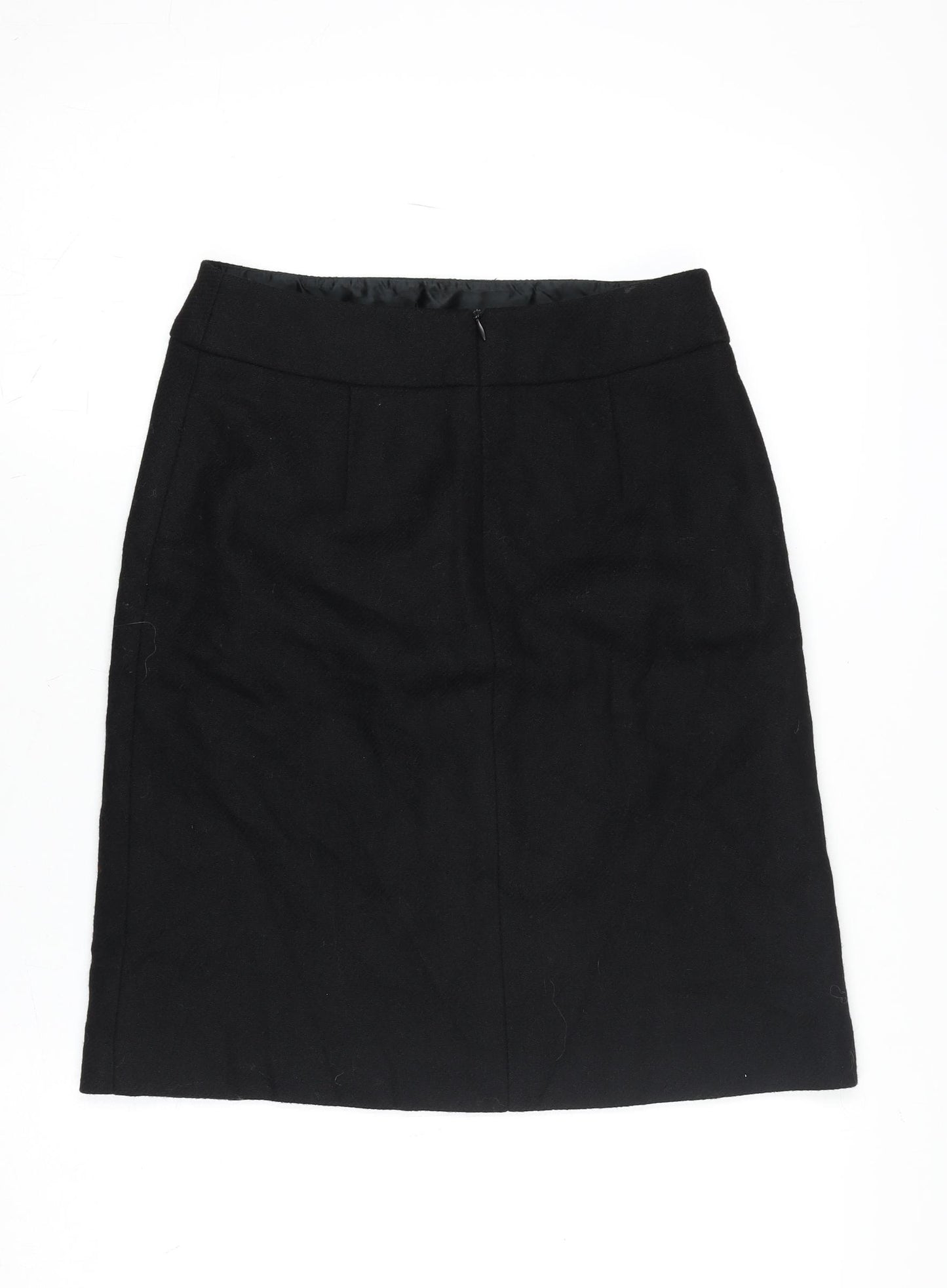 Boden Women Black Wool Short Straight Skirt Size 18
