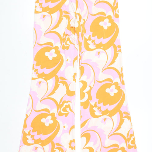 ZARA Women’s Multicoloured Floral High Waisted Leggings Size 12