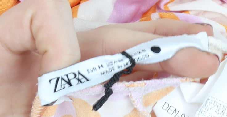 ZARA Women’s Multicoloured Floral High Waisted Leggings Size 12