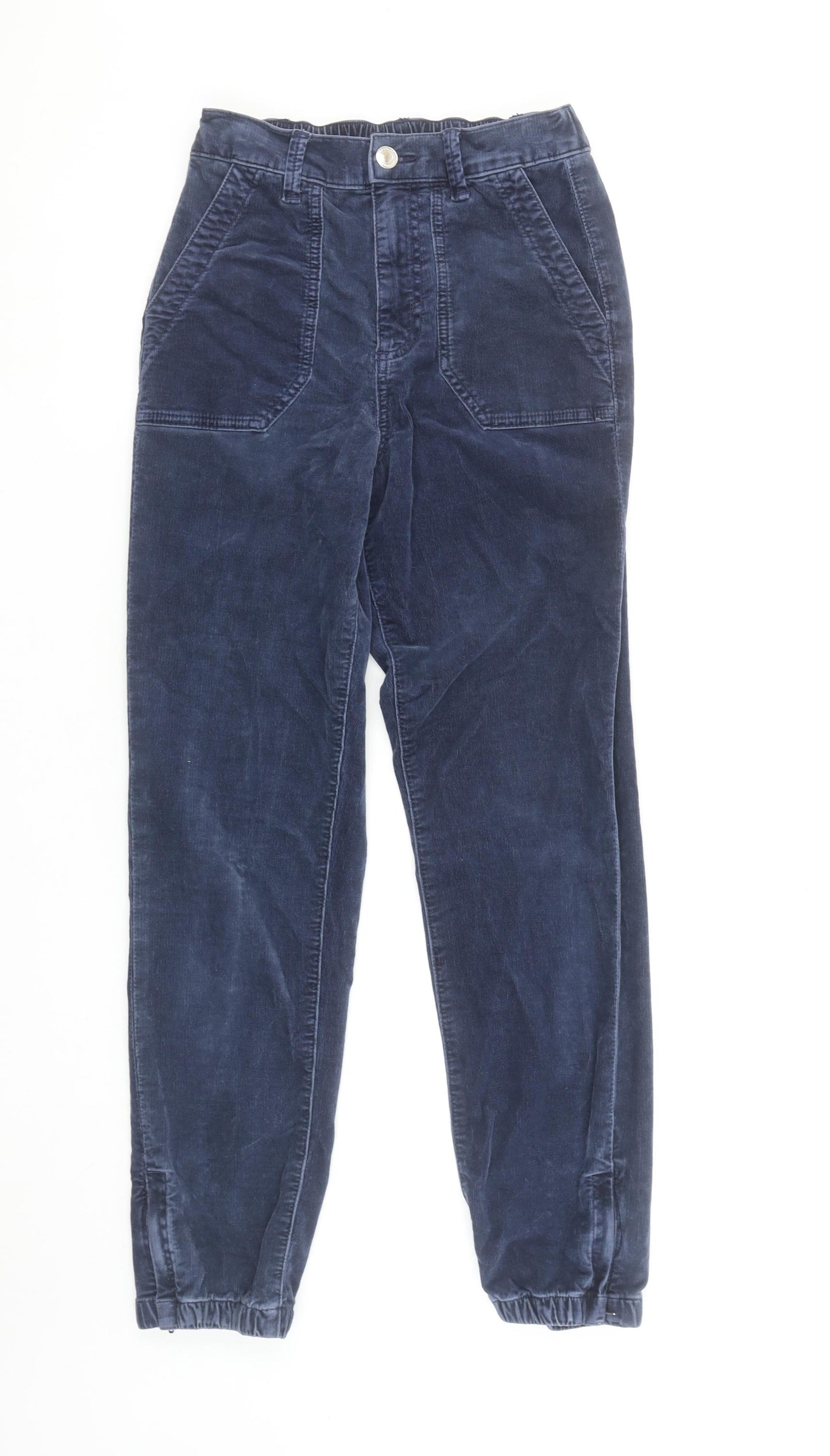 Marks and Spencer Women's Navy Corduroy Jogger Size 6 Regular