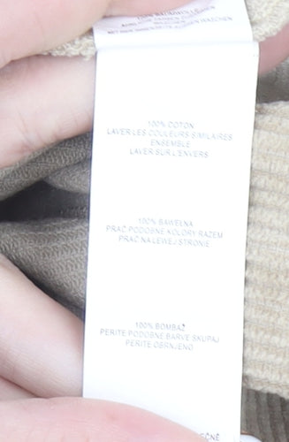 Denim Co Women Beige Corduroy A-Line Belted Skirt Size 4