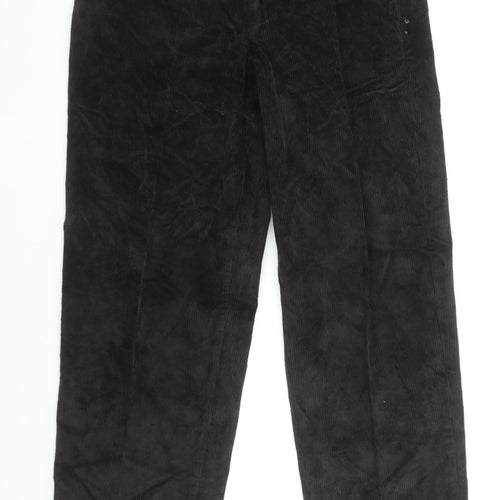 Marks and Spencer Men’s Black Corduroy Trousers 36W 33L Cotton Classic