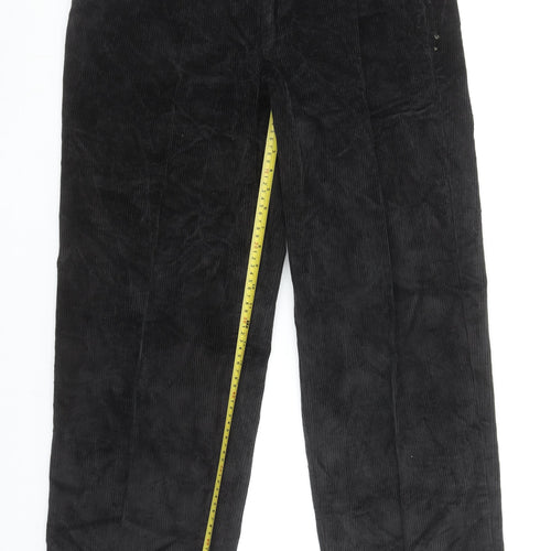 Marks and Spencer Men’s Black Corduroy Trousers 36W 33L Cotton Classic