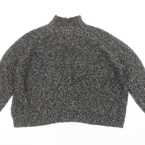 John Lewis Women’s Multicoloured Size 10 Chunky Mock Neck Jumper